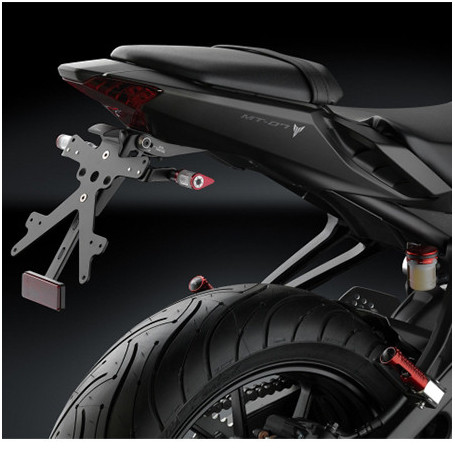 Portamatrículas regulable Rizoma con luz matrícula led para Yamaha MT-07