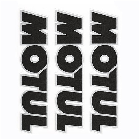 Kit adhesivos Motul negro 3 piezas 11 cm X 2,5 cm