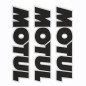 Aufkleber-Set Motul schwarz 3 Stück 11 cm X 2,5 cm