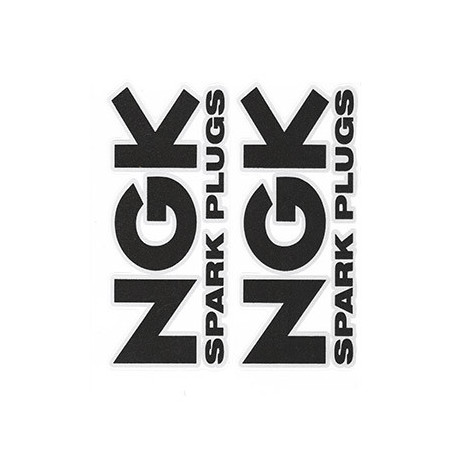 kit Autocollants NGK noire 2 pz 10 cm X 4,5 cm