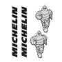kit Autocollants Michelin noire 4 pz (11 cm X 1,5 cm écrit) (4 cm X 6 cm dessin)