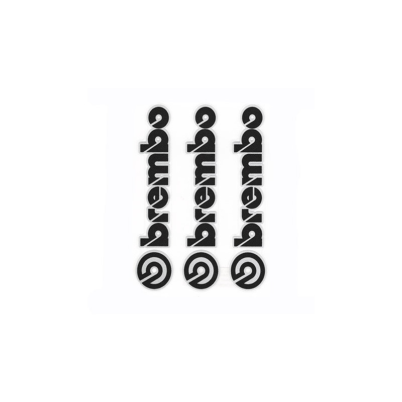 Kit adesivi BREMBO nero 3 pezzi 11,5 cm X 2 cm Kit adesivi BREMBO nero 3 pezzi 11,5 cm X 2 cm