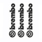 kit Autocollants BREMBO noire 3 pz 11,5 cm X 2 cm