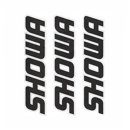 Kit adesivi SHOWA nero 3 pezzi 11 cm X 2,5 cm