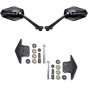 Coppia specchi Manubrio FAR Viper 6+ Kit copriforo in gomma per Yamaha T-MAX 530 12-