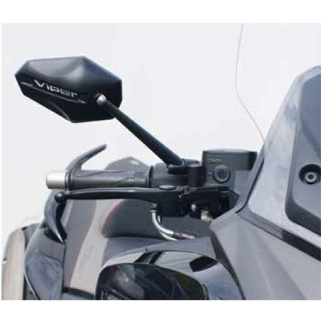 Retroviseur homologué Far Viper 6 + bouchon en plastic pour T-MAX 500 08-11 (1 paire)