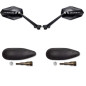 Par espejos manillar FAR Viper 6+ Kit copriforo in gomma para Yamaha T-MAX 500 08-11
