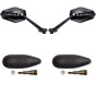 Far Viper 6 Mirrors Street Legal + kit for handlebar variation whit rubber holes cover  for Yamaha T-MAX 500 08-11 (1 pair)