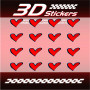 Heart Adhesive 3D mm 10x9 16pz.