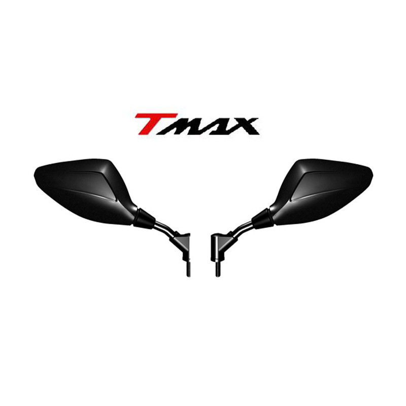 Specchi da manubrio nero opaco per Yamaha T-Max 500 04-11, T-MAX 530 12- omologati (1 coppia)