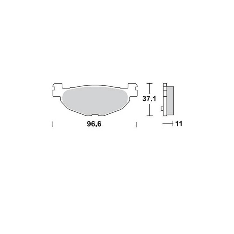 Brake Pads Braking scooter Sinter Yamaha T-Max 500 04-11 rear (1 couple for 1 Disk), P30904