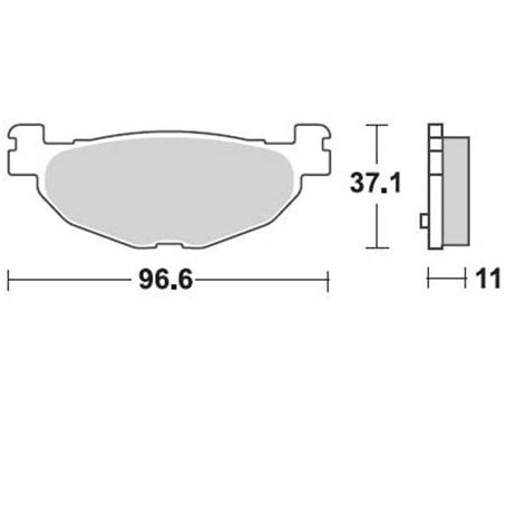 Brake Pads Braking scooter Sinter Yamaha T-Max 500 04-11 rear (1 couple for 1 Disk), P30904