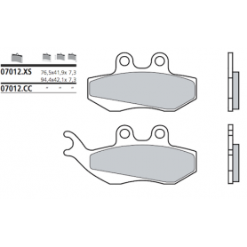 Pastilla de freno Brembo scooter  (1 par para 1 disco 07012 | MotoGM
