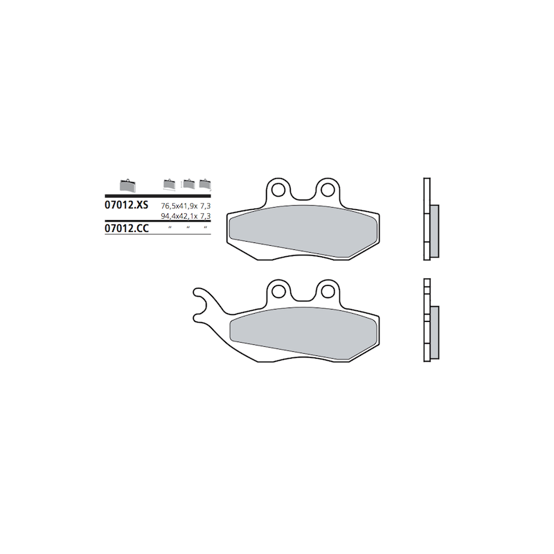 Pastilla de freno Brembo scooter  (1 par para 1 disco 07012 | MotoGM