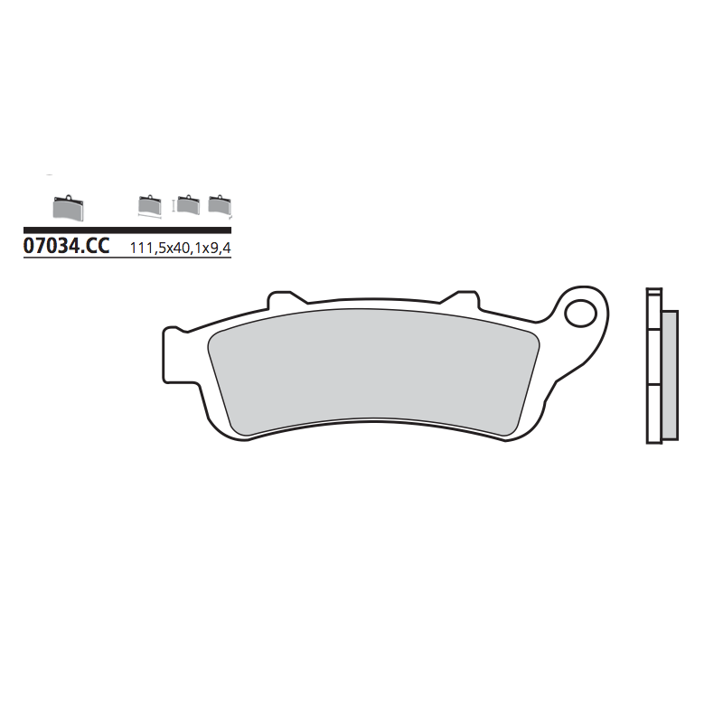 Pastiglia freno Brembo scooter  (1 coppia per 1 disco) 07034 | MotoGM