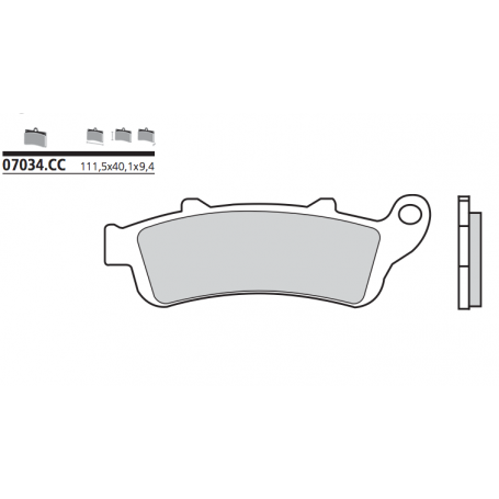 Pastiglia freno Brembo scooter  (1 coppia per 1 disco) 07034