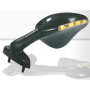 Specchio sinistro da carena nero omologato con freccia Led, base con attacco universale 24-68 mm