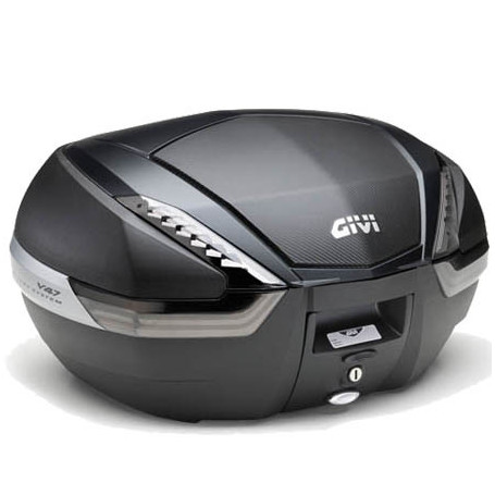 Baule Givi Monokey V47 Tech carbonio catadiottri fumè