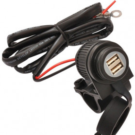 Toma stagna USB moto y scooter con soporte para manillar | MotoGM