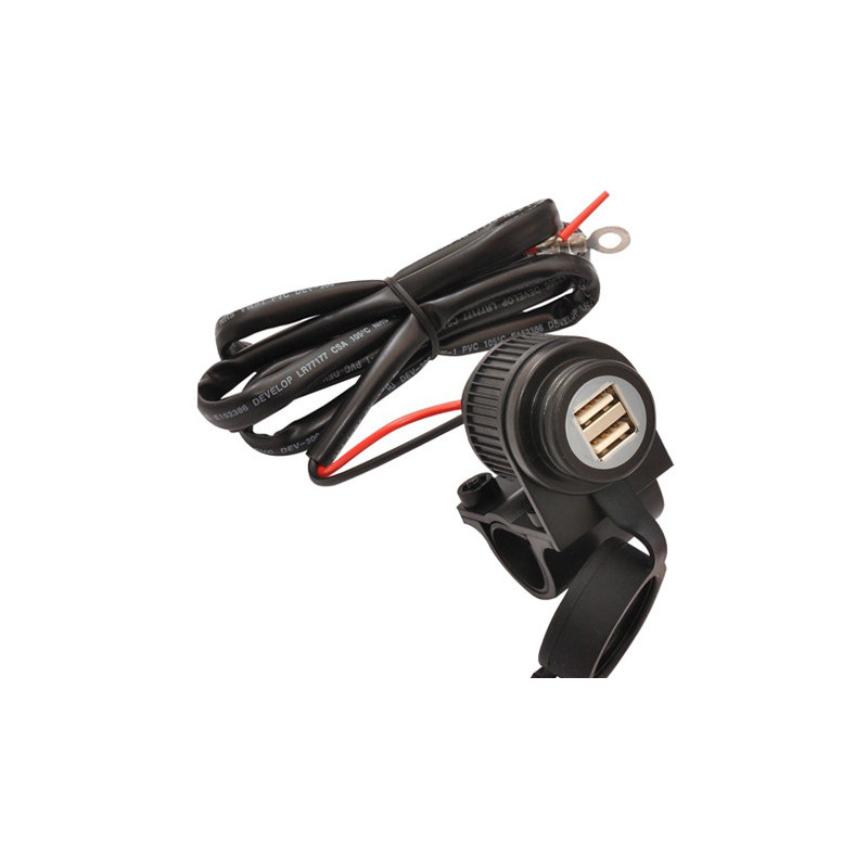 Toma stagna USB moto y scooter con soporte para manillar