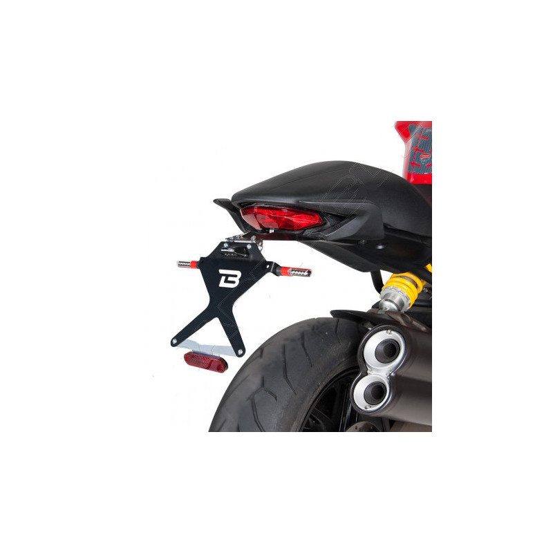 Portatarga per scooter reclinabile Barracuda per Ducati Monster 821