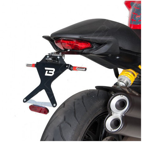Portamatrículas para scooter reclinable Barracuda para Ducati Monster 821