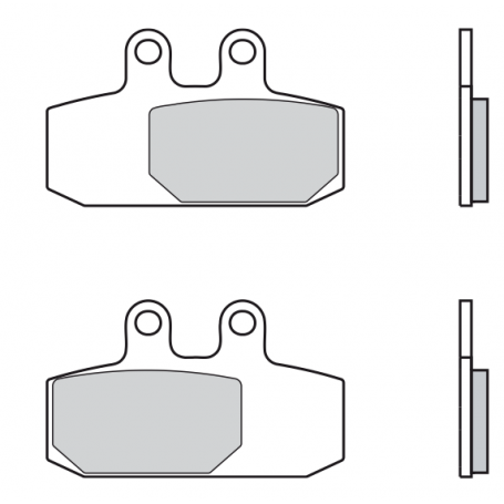 Bremsbelag Brembo scooter (1 Paar für 1 Scheibe) 07057