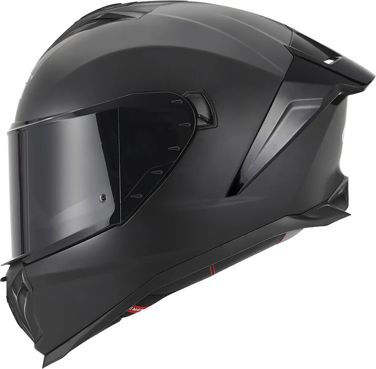 Casco Givi 50.3 Solid nero opaco, vista laterale con visiera