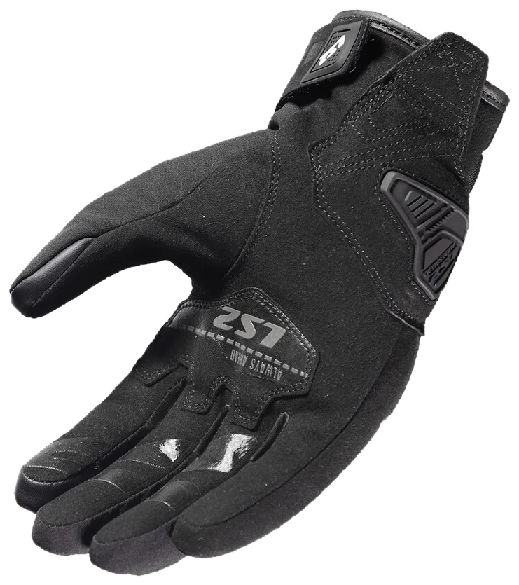 Gants moto LS2 Jet III noirs, paume avec slider en TPR et double renfort