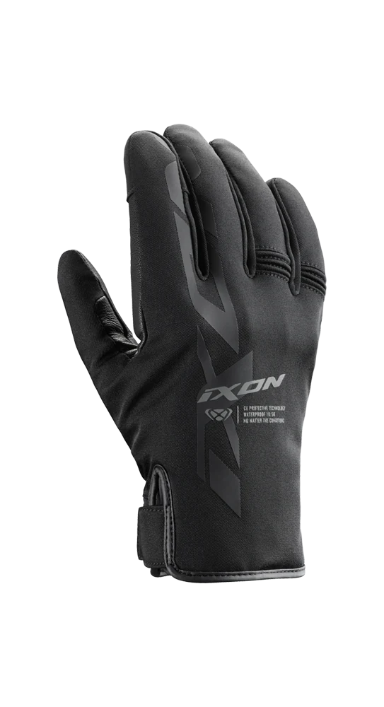 Guanti moto invernali impermeabili Ixon Pro Cain 2 neri, dorso